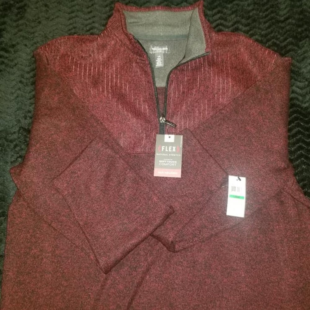 Van Huesen Men's 1/4 Soft Touch Comfort Sweater